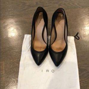 Iro Black Leather Pumps